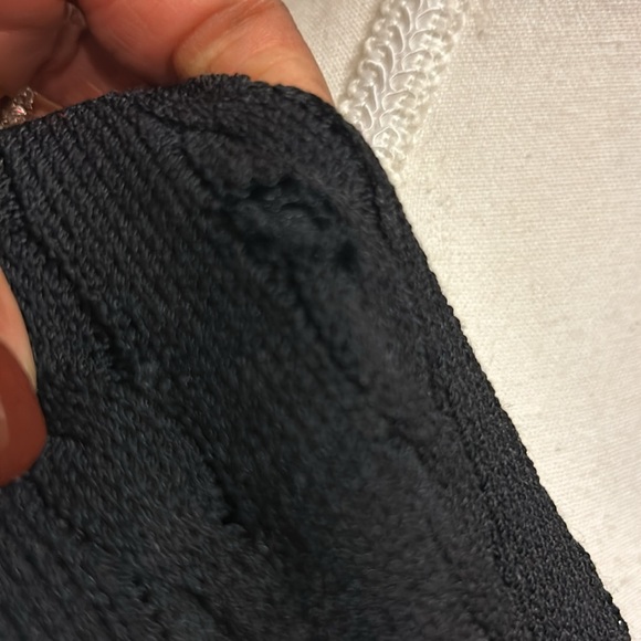 St John Collection by Marie Gray | Black Cable Knit Button Down | 8 - Picture 15 of 17